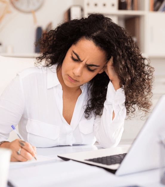 A co-op organiser looking over her fundraising paperwork